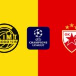 Logo Bodø/Glimt-a i Crvene zvezde sa UEFA Champions League logom u sredini