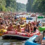 Grupa mladih ljudi uziva na reci u bogatom programu manifestacija u Srbiji 2025