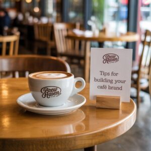 Soljica kafe na stolu u kaficu